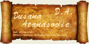 Dušana Atanasović vizit kartica